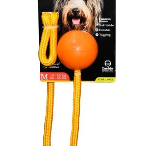 4BF Crazy Bounce Ball with Rope Orange