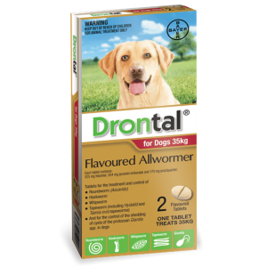 Drontal Flavoured Allwormer Tablets for Large Dogs up to 40kg