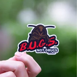 Bugs Not Drugs sticker