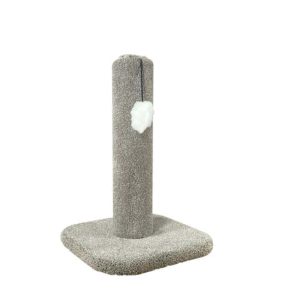 KatAttack Delta Scratch Post Square Base Light Carpet