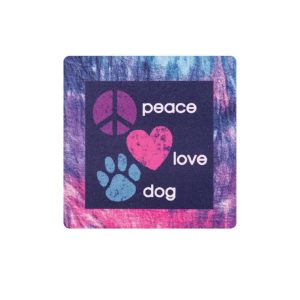 Absorbent Stone Coaster ‘Peace Love Dog’