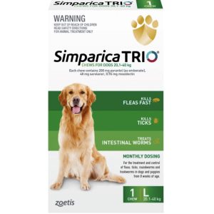 Simparica Trio for Large Dogs 20.1kg to 40kg