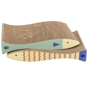 Trixie Cat Scratching Cardboard Fish Pack 2