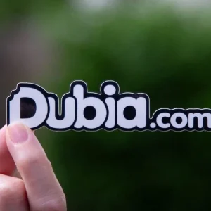 Dubia.com Sticker (Black w/ White letters)