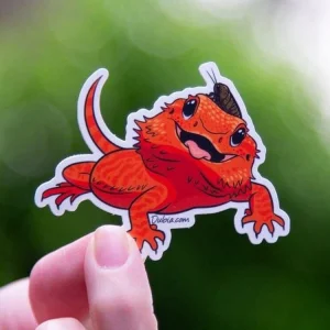 Red Beardie Open Mouth Sticker