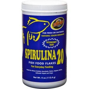 Zoo Med Spirulina 20 Flakes Fish Food 1ea/4 oz